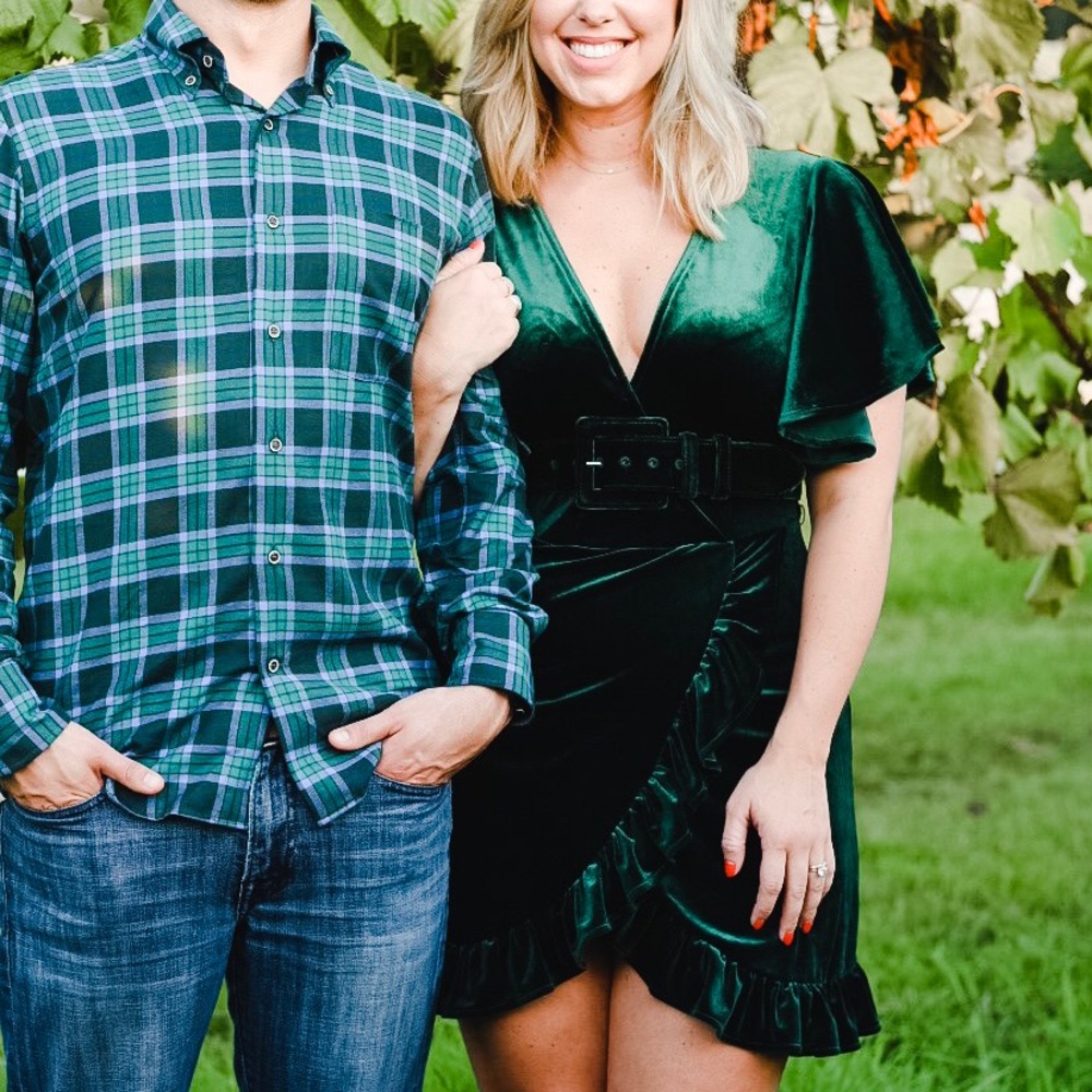 Jack by BB Dakota green velvet mini dress